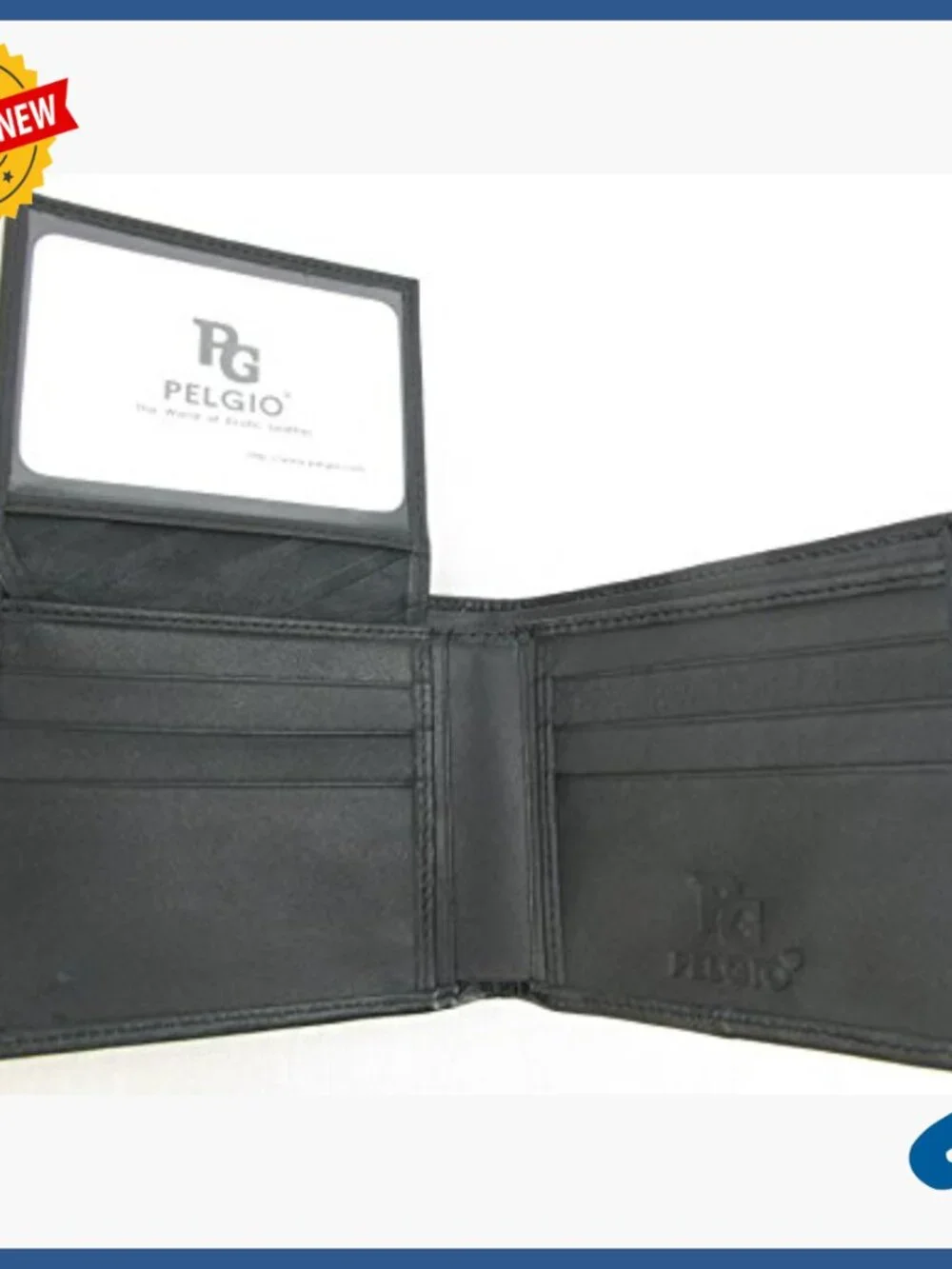 Genuine Crocodile Skin Leather Bifold Wallet 6 Card Slots 2 ID Windows